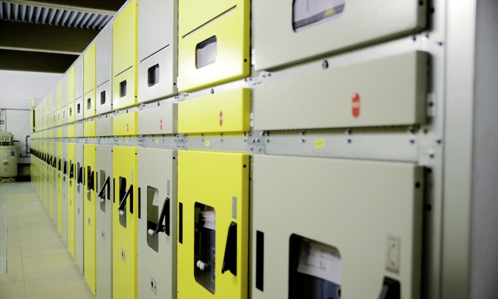 Blick in die Umspannanlage der Gemeindewerke Grefrath